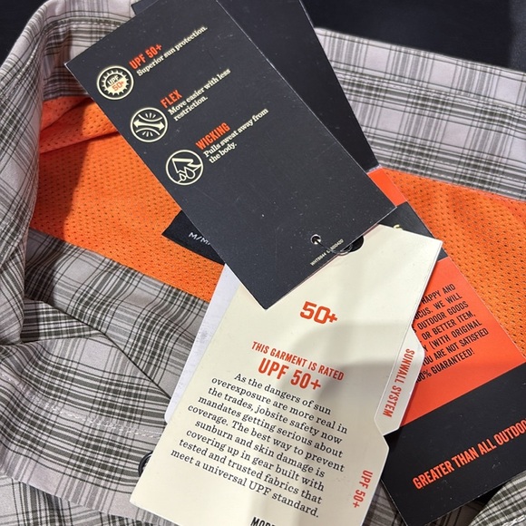 Walls Bowie UPF 50+ work,flex,moisture wick,under arm gussets,drop tail,pockets - Picture 12 of 15